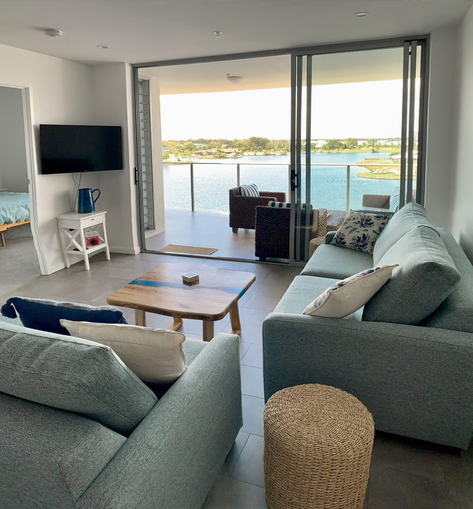 Stunning views of the lake to ocean from every space in the apartment.