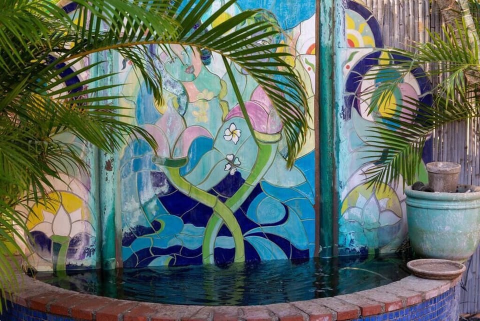 Waterfall by the pool