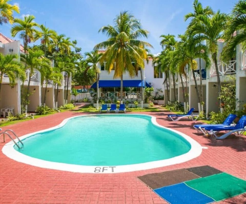 Inground outdoor pool on premises