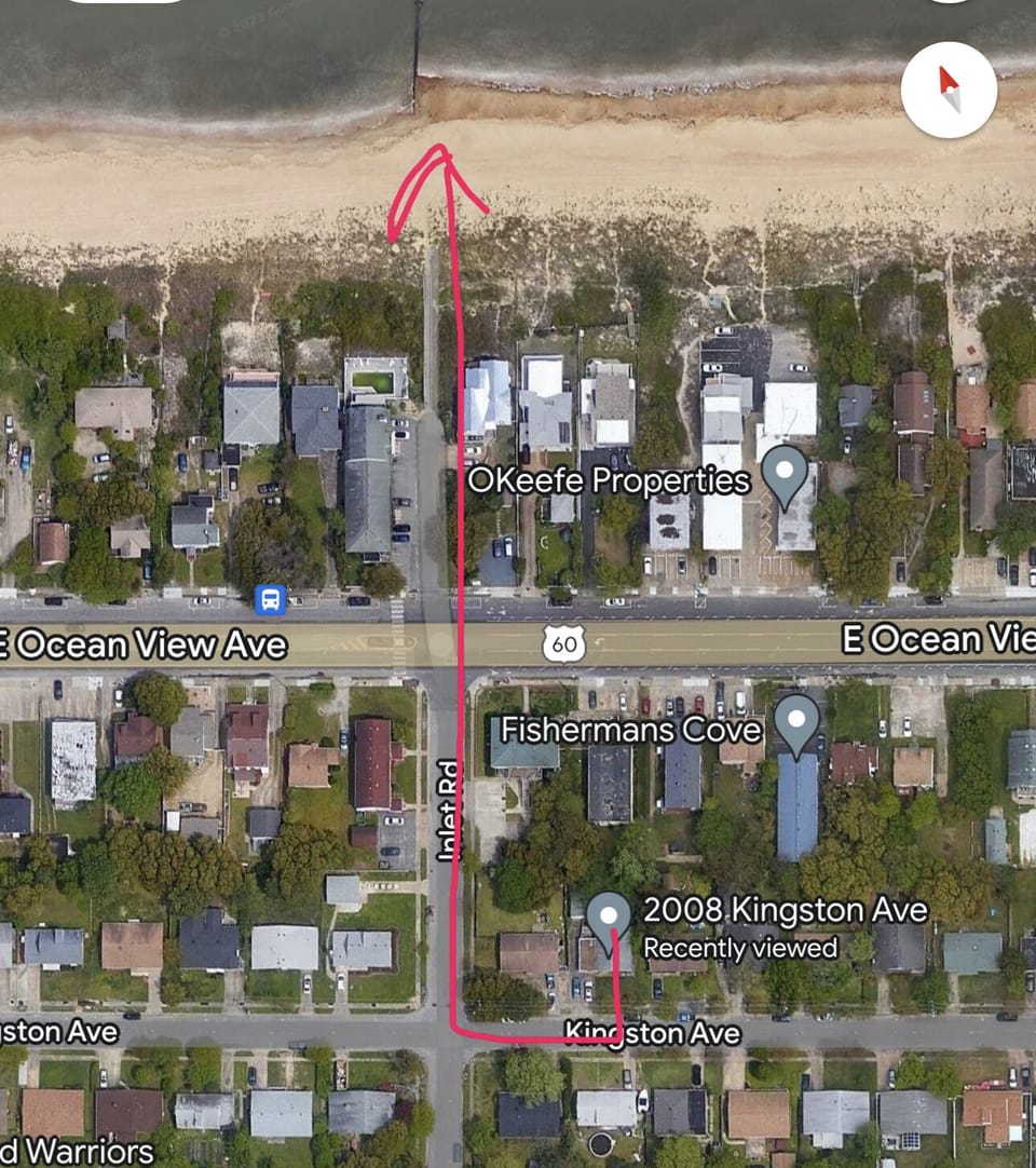 1 block from the beach!