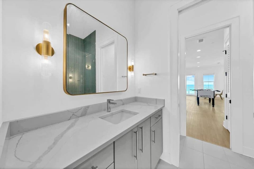 Second floor #2 shared bathroom with living room