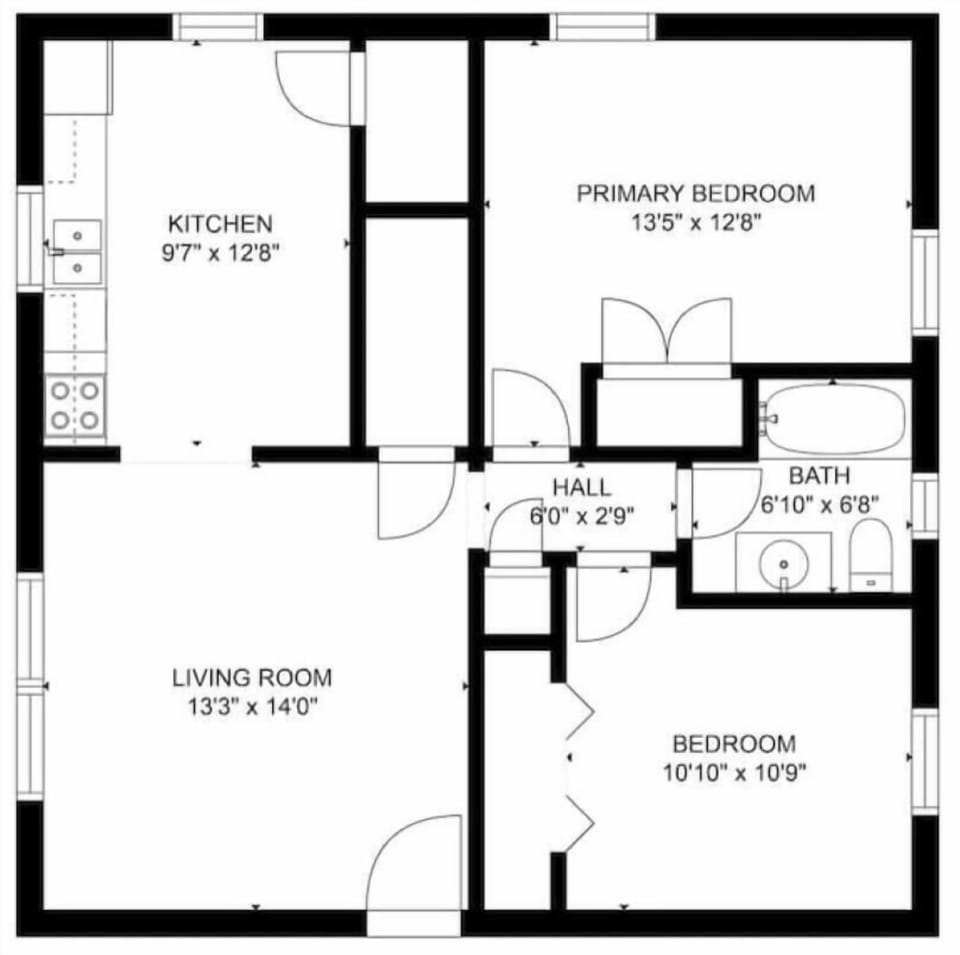 Nice flowing floor plan with adequate space for at least 4 people