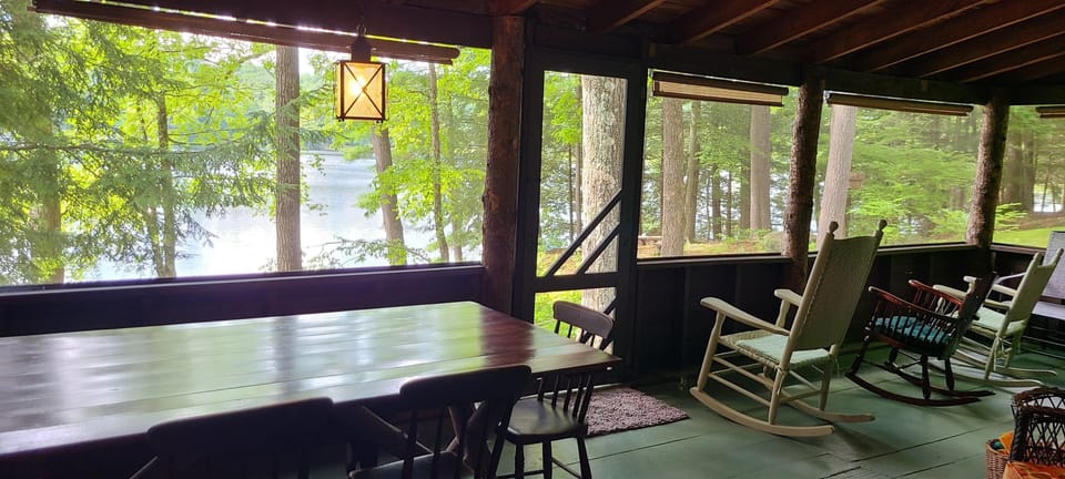 You'll love hanging out in this family-sized screened-in porch!