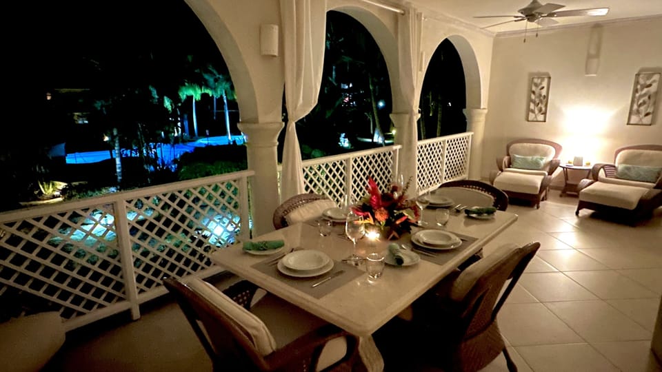 Balcony at night