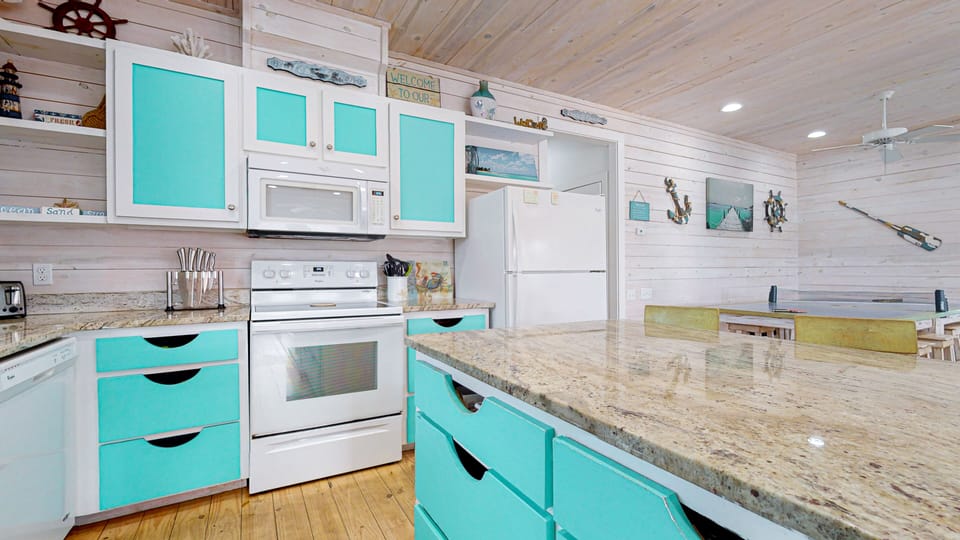 Beautiful colorful kitchen.