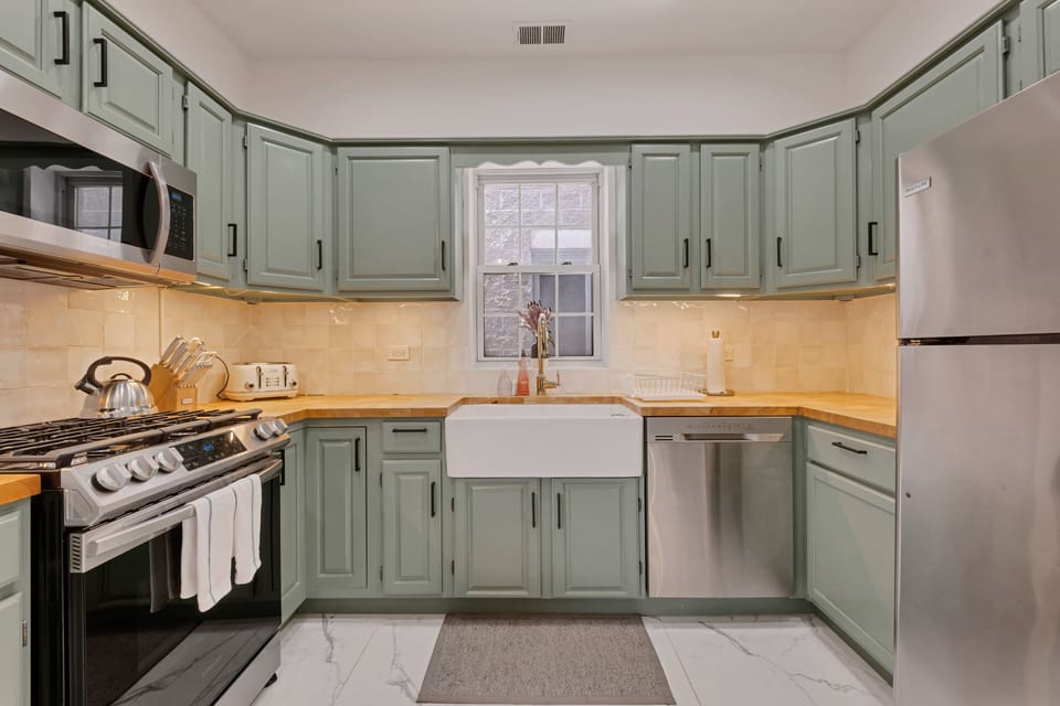 Indoors, Kitchen, Sink, Microwave, Oven