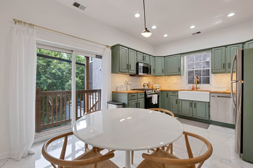 Indoors, Furniture, Table, Kitchen, Chair