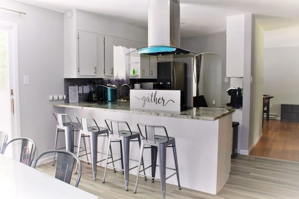 Kitchen with island perfect for meal prep and socializing
