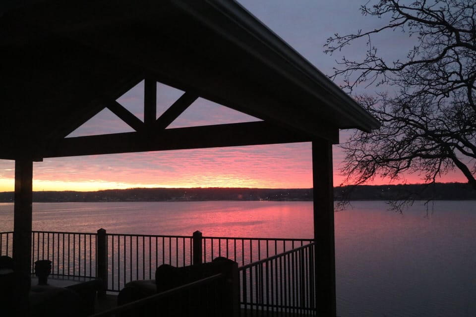 Sunrise  from 2nd level covered deck