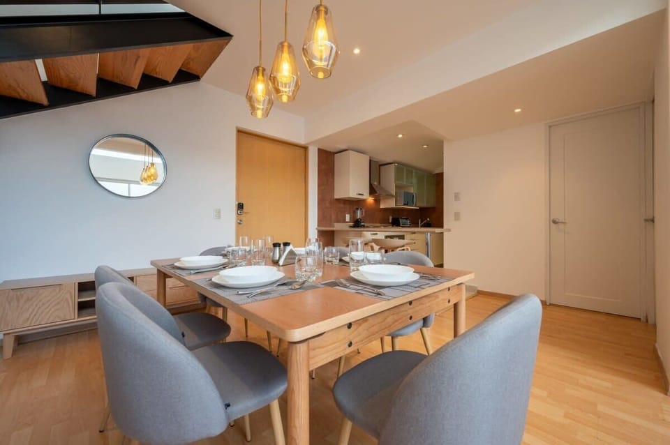 Well-equipped dining room with everything you need