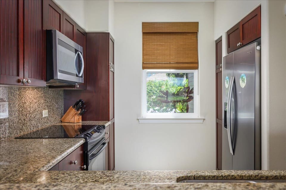 Stainless steel appliances.