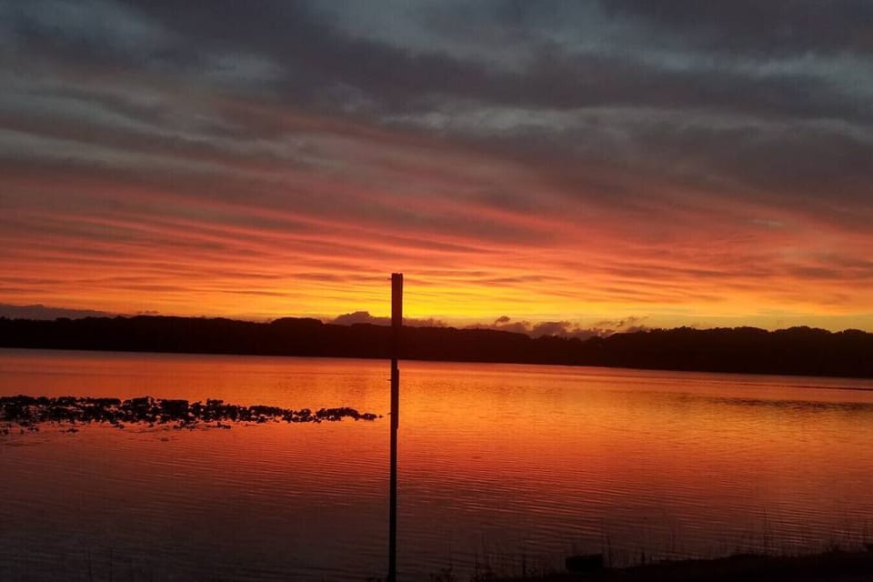 Sunset sky from the fire pit