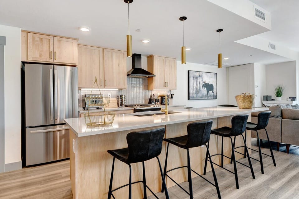 Gorgeous Kitchen with Large Island Provides Seating For 4 People