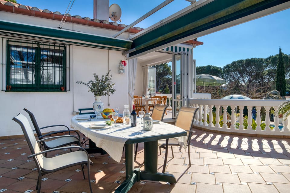 Terrace with pool view