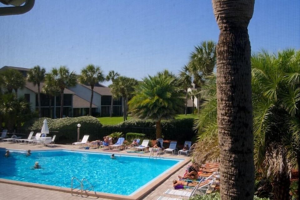 Pool view from balcony