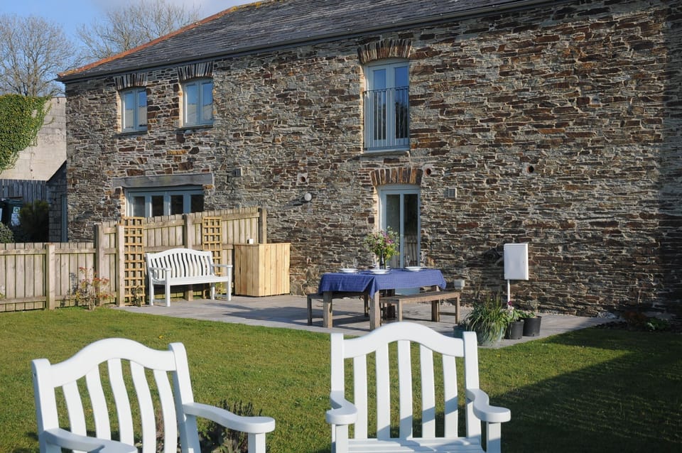 The large enclosed rear garden is perfect for al fresco dining.