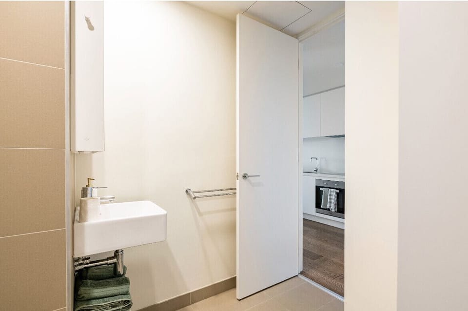 Bathroom is separate to the bedroom.