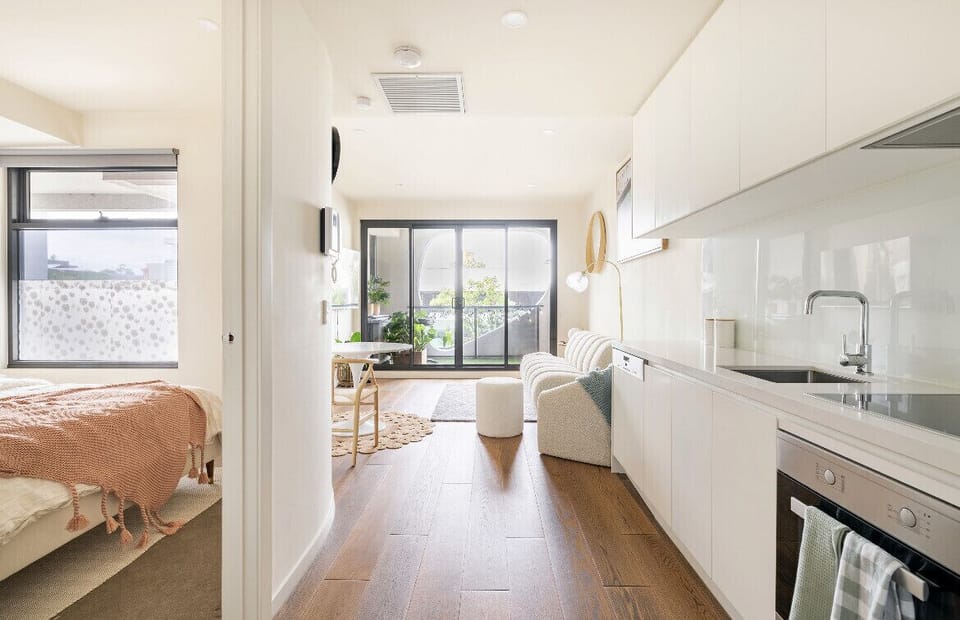 Whole view of the apartment. The perfect beachside getaway in Melbourne.