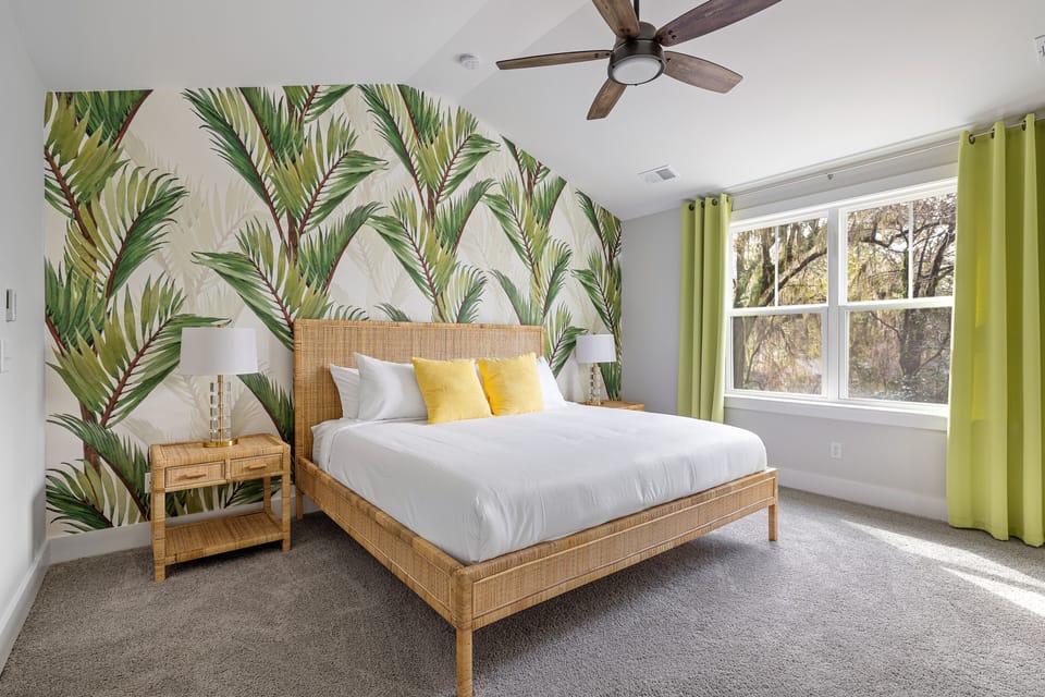 Each bed has 4 pillows, luxury sheets, and a duvet, just like a luxury hotel!