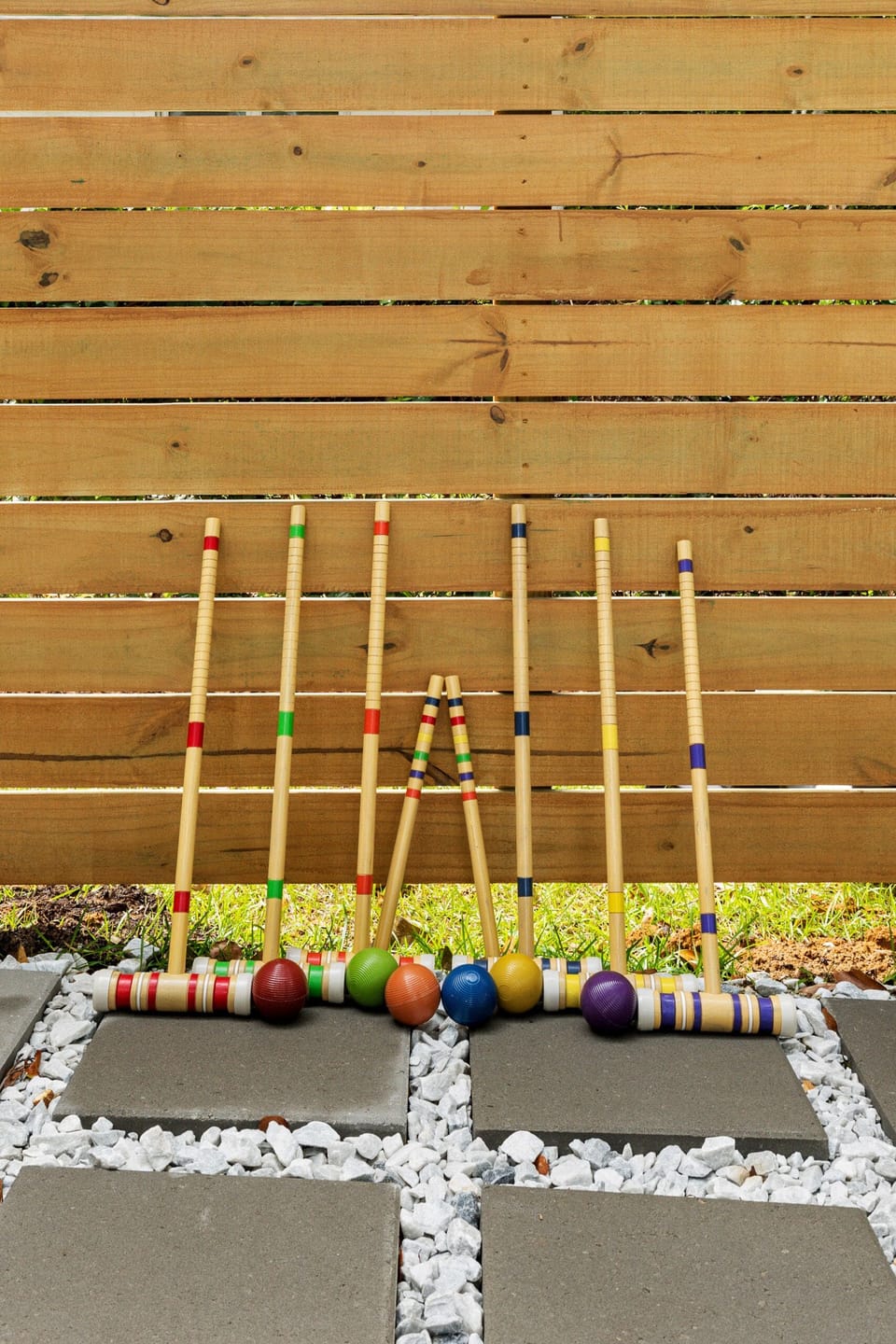 Play a round of croquet with your friends in the backyard.