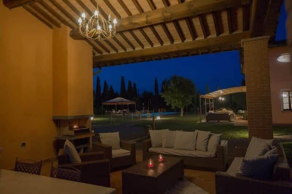 Terrace at night