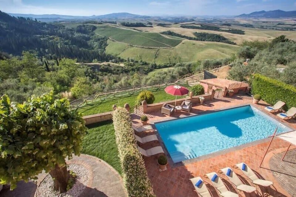 Aerial view of the private pool