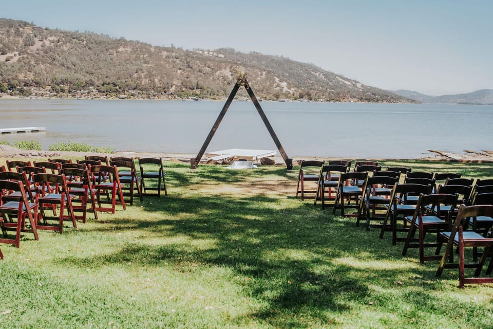 Outdoor banquet area