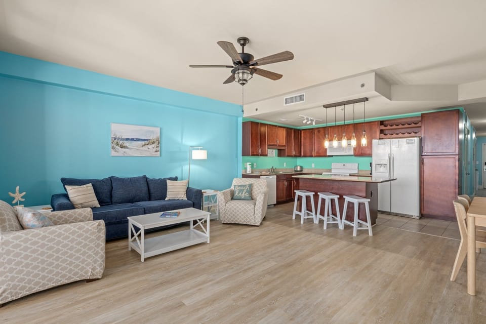 Open Concept Living Area and Kitchen