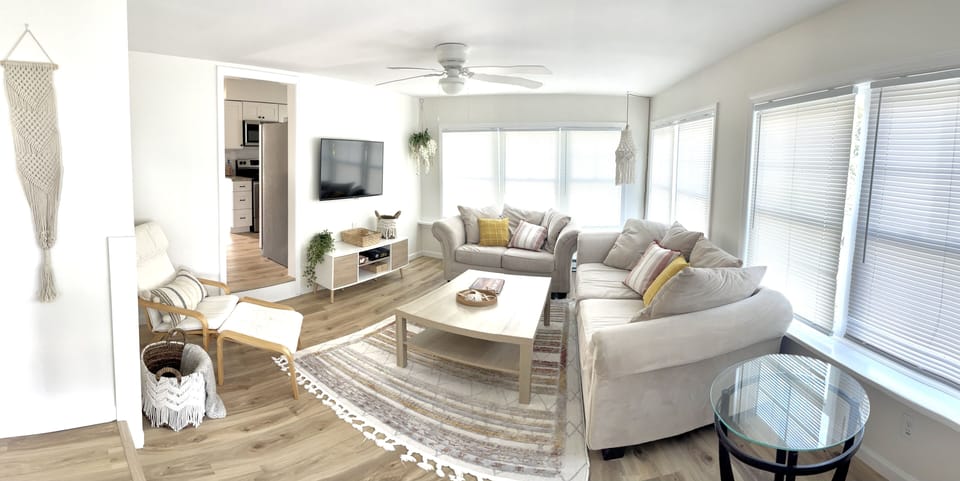 Separate living room space that is inviting and spacious 
