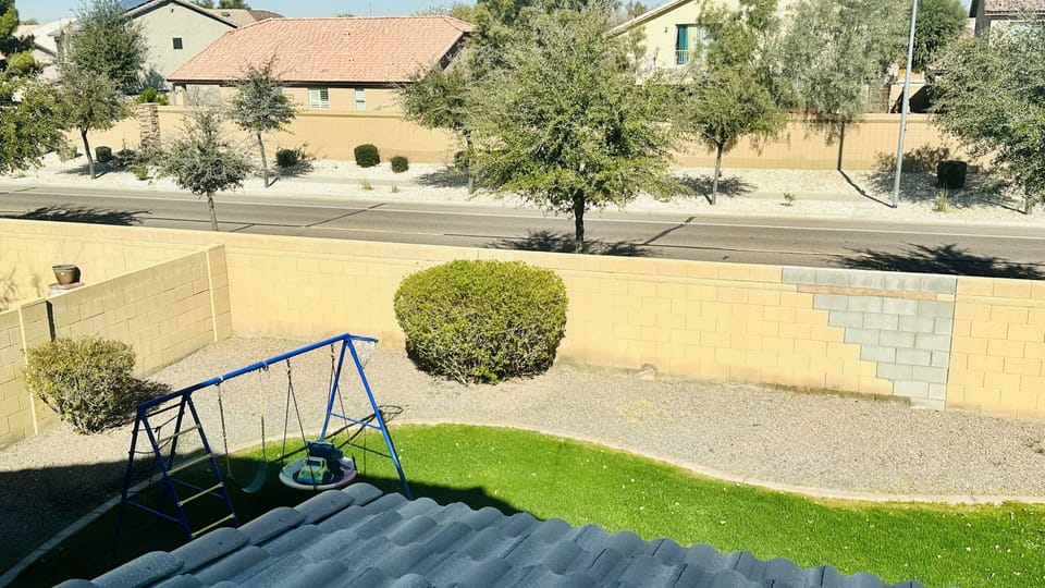 Backyard view from Master Suite