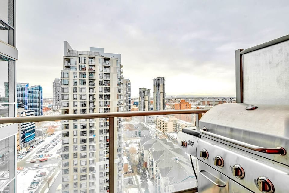 Balcony BBQ Spot With Skyline Scenery