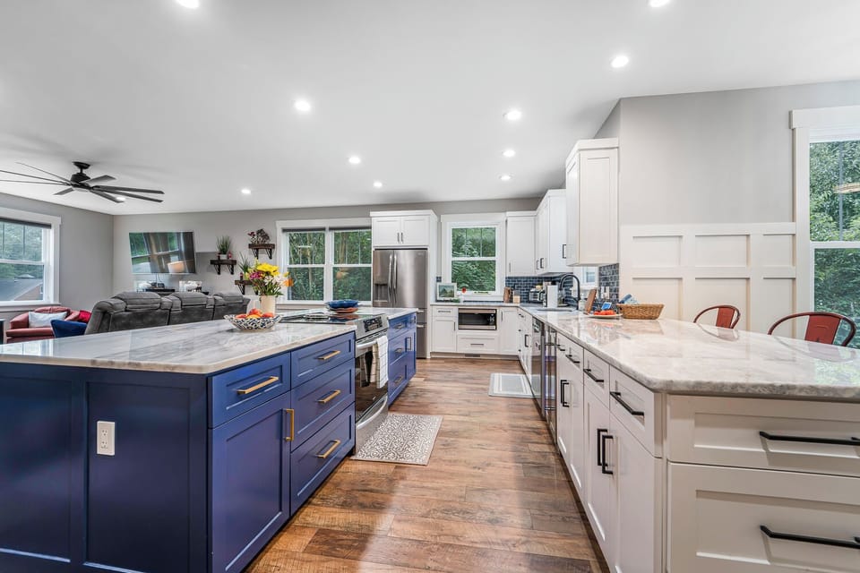 Well-stocked kitchen.