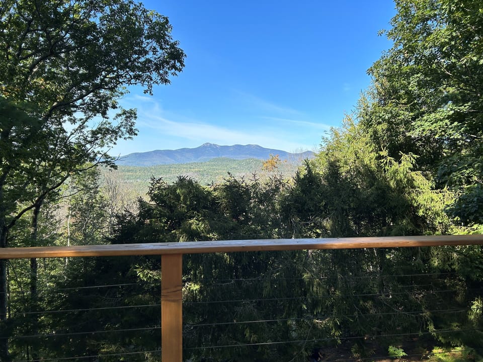 Gorgeous view of Mt. Chocorua from deck.