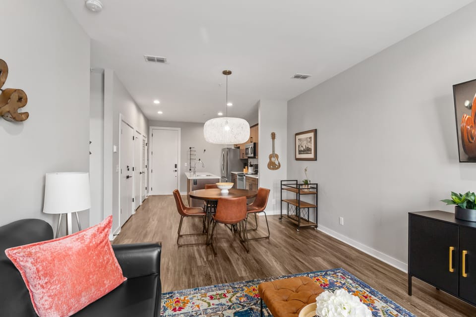 View of dining and kitchen