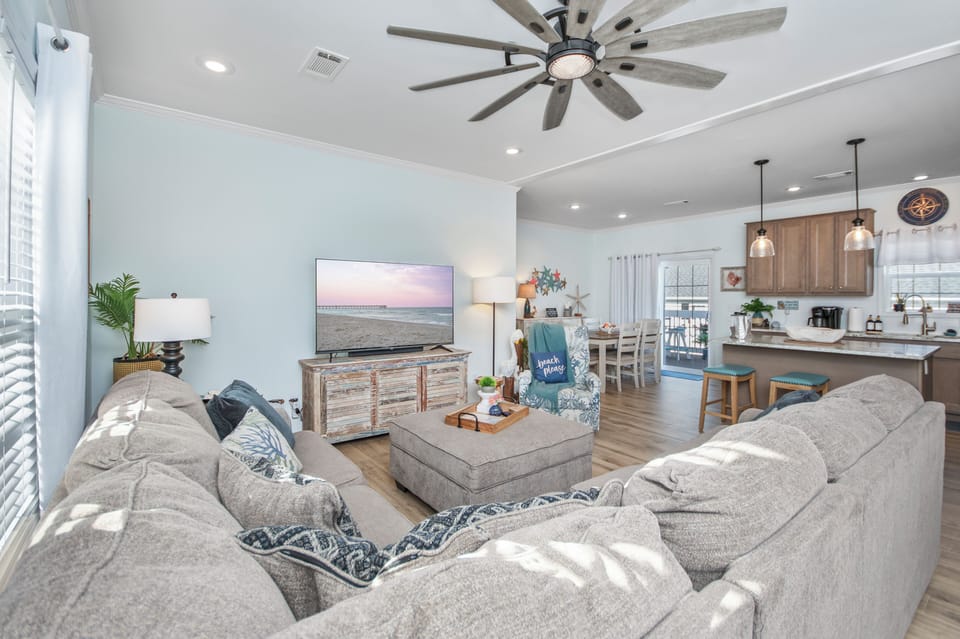 Open Concept Living, Kitchen and Dining Rooms