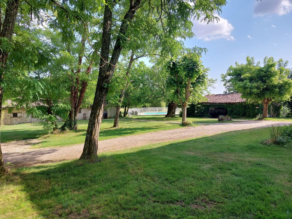 Our wonderful garden is 1.8 acres with fruit trees 