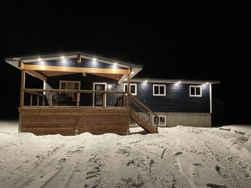Front of Cottage with Large Covered Porch