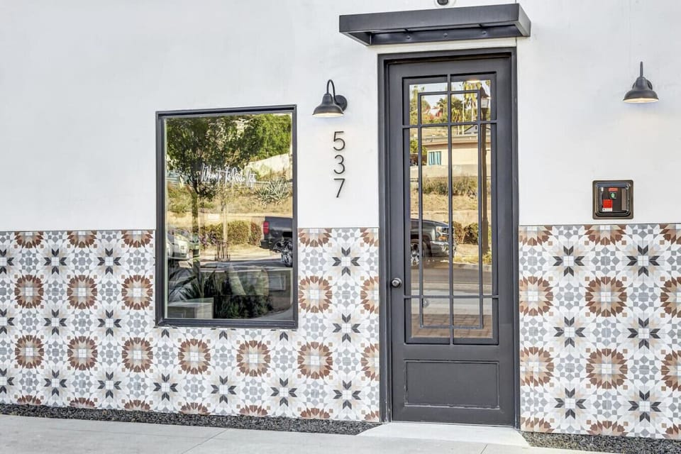 Step into style with this modern building, designed for both comfort and convenience.