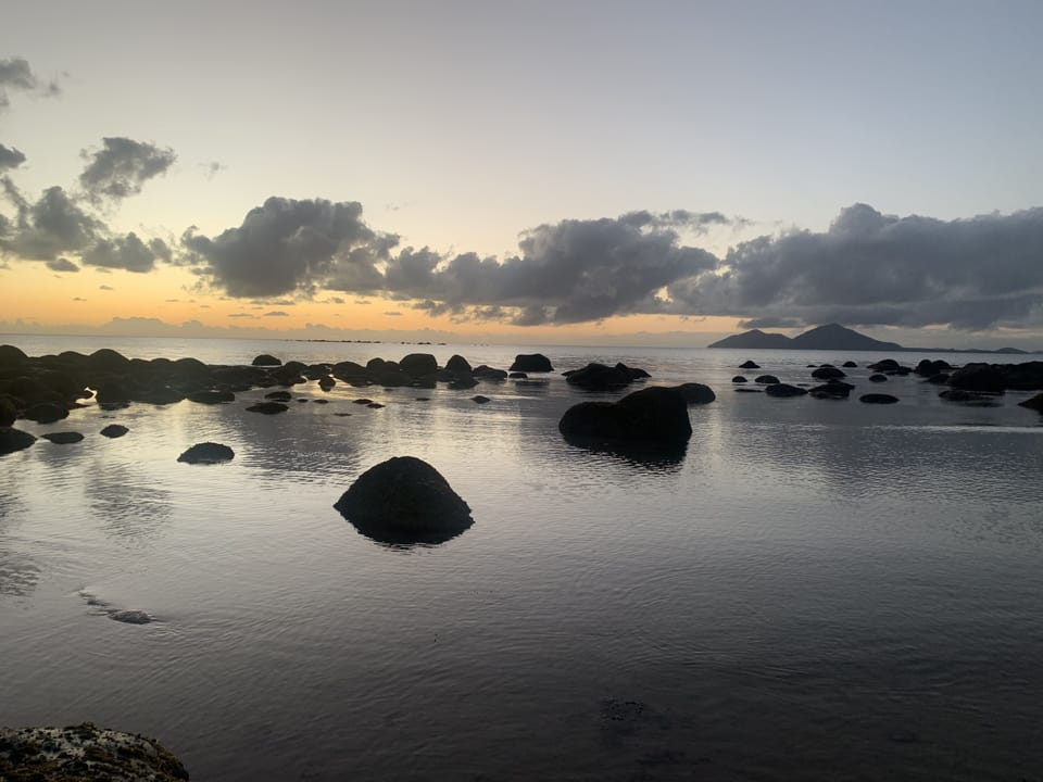 The rocks.