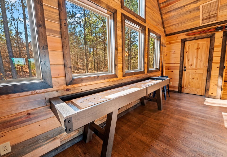 Shuffleboard table with Forest Views