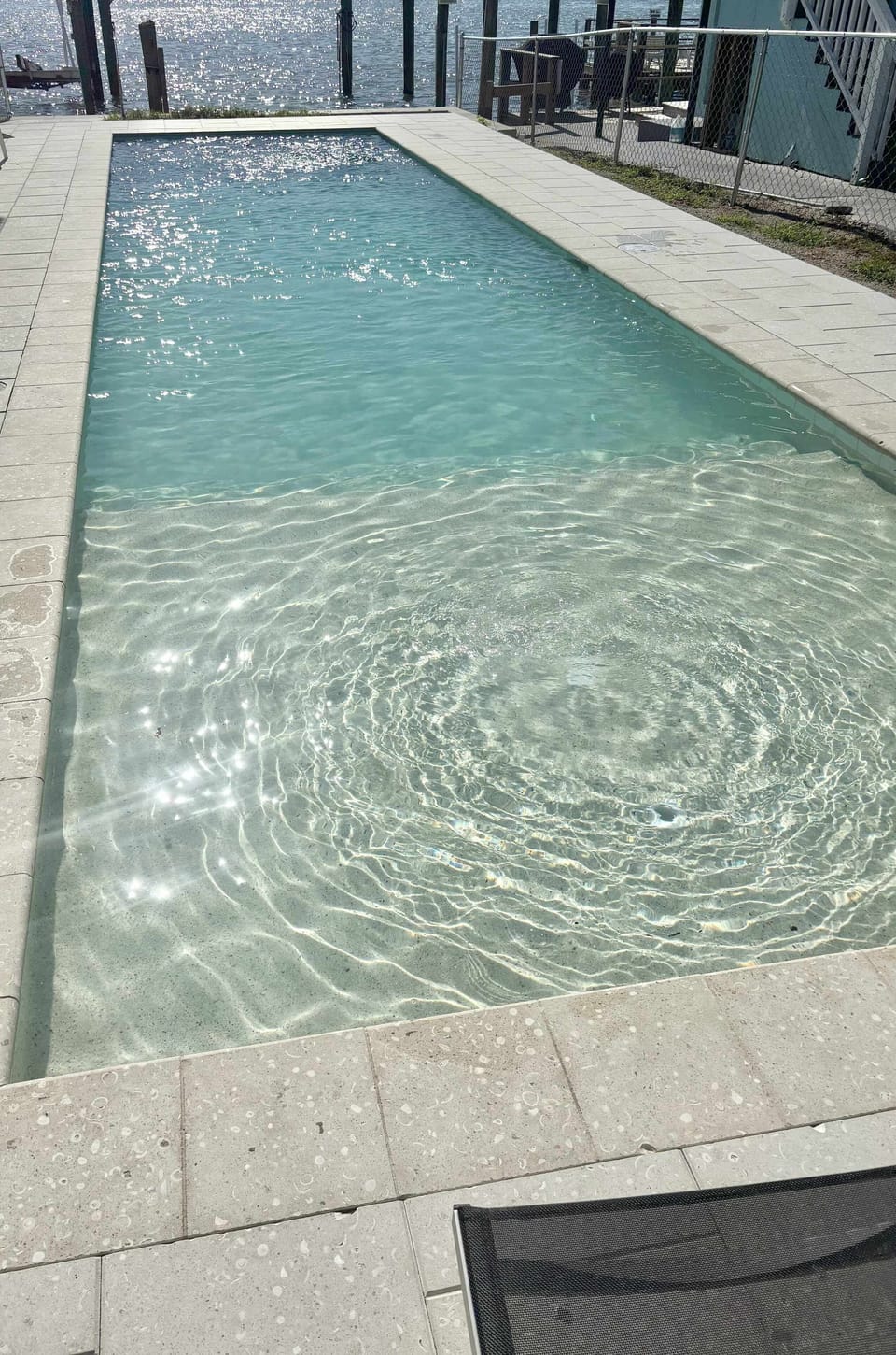 Newly completed pool located between 617 & 611 Bay Esplanade buildings.