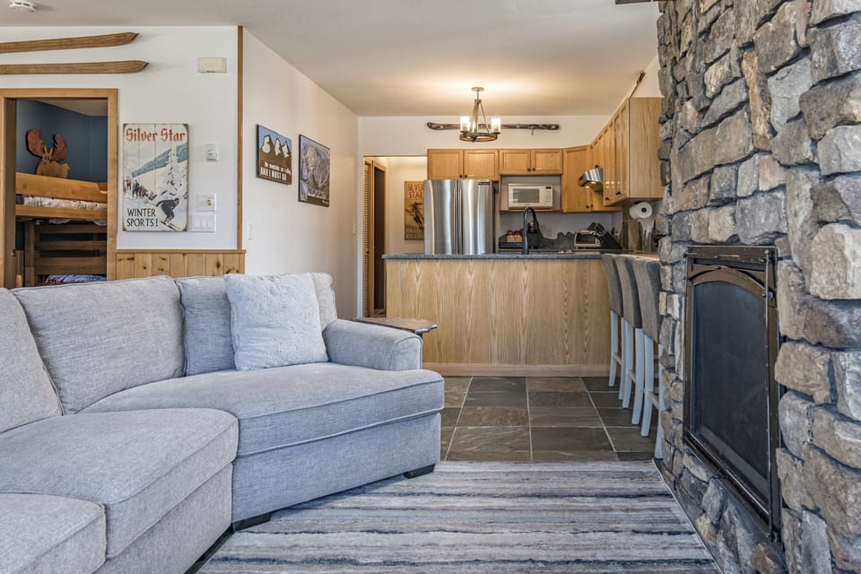 Living Room with Gas Fireplace 