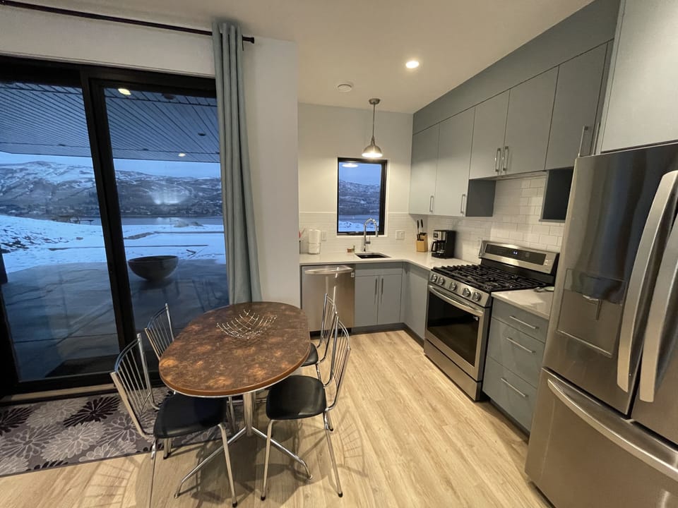 Kitchen with gas stove and oven 
