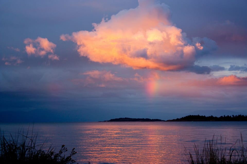 Sunsets and rainbows at Rathtrevor Beach