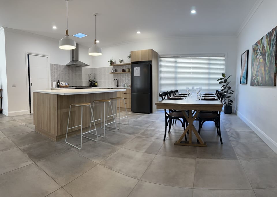 Open plan kitchen, diner and living