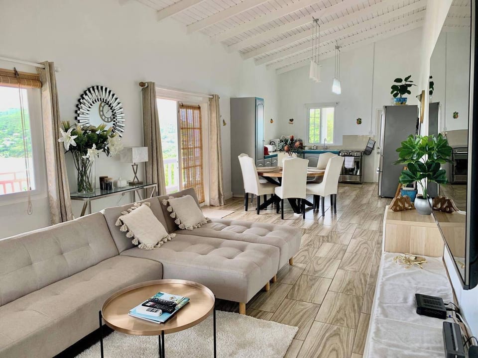 Living and dining room open plan view