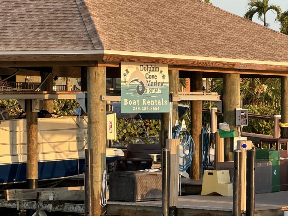 Boat rental next door!