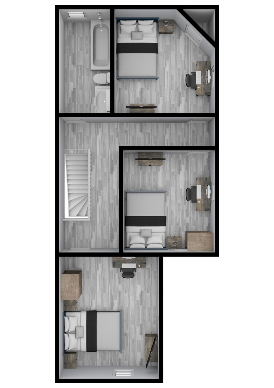 Triple Play Apt 2 second floor layout