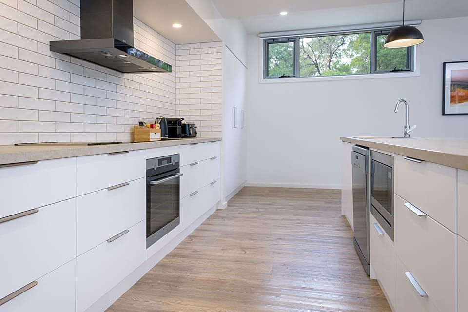 Modern kitchen with quality appliances.