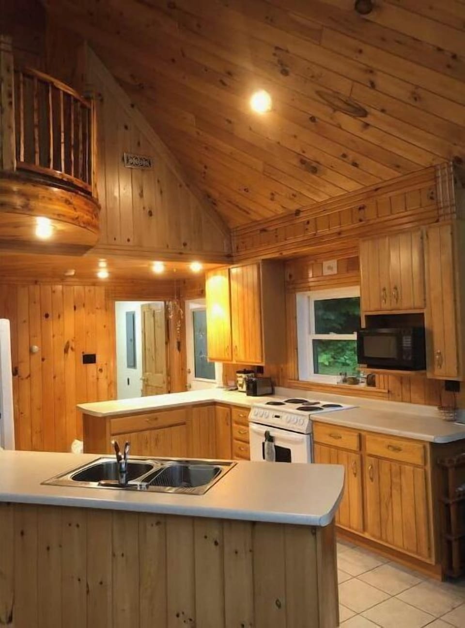Kitchen with electric range
